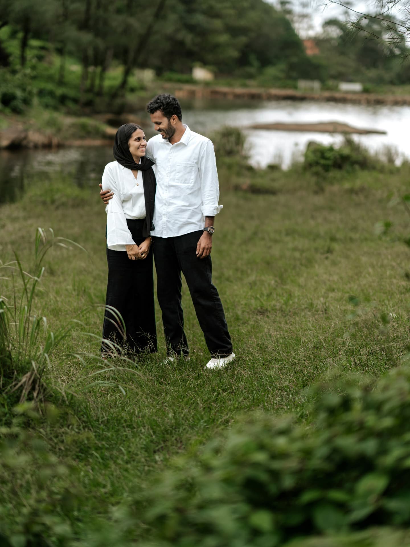 A candid wedding portrait